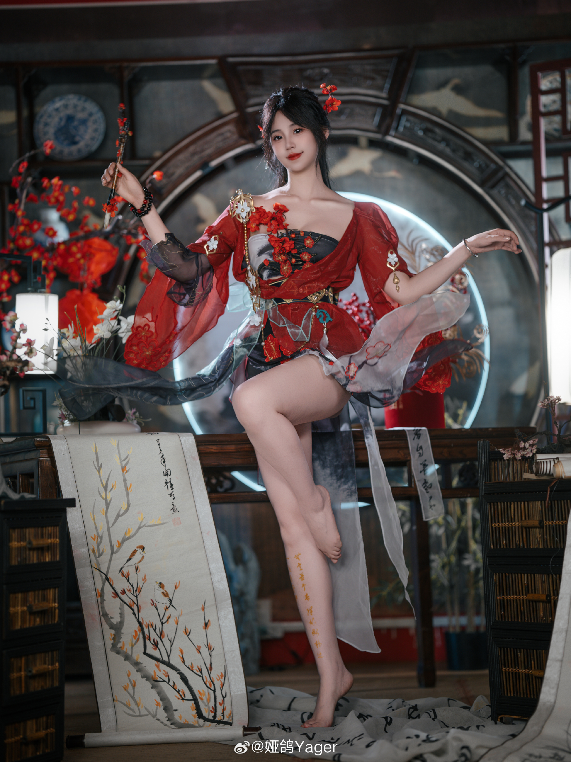 j9九游真人游戏第一平台新年戒色别搞👍永劫主持娅鸽晒照：一片雪白摄人心魄🥵